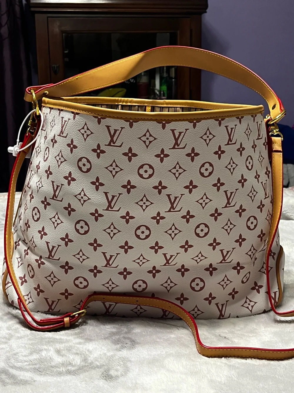 Louis. Vuitton. Delightful White Monogram PM Hobo Shoulder Bag Purse